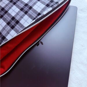 One-of-a-kind padded Laptop Sleeve - Upcycled Fabric | Fits MacBook Pro 14”